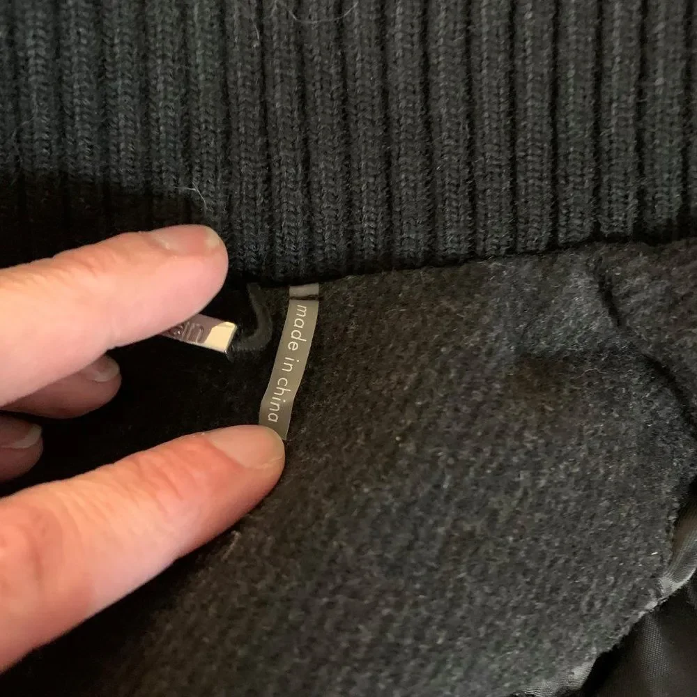 Calvin Klein Men's Dark Charcoal Black Wool Coat Jacket Size Small - Picture 13 of 14